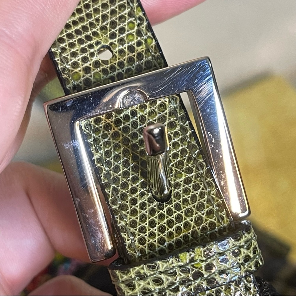 💖SOLD💖Fendi zucca print floral beaded baguette lizard shoulder strap RARE - Picture 12 of 16